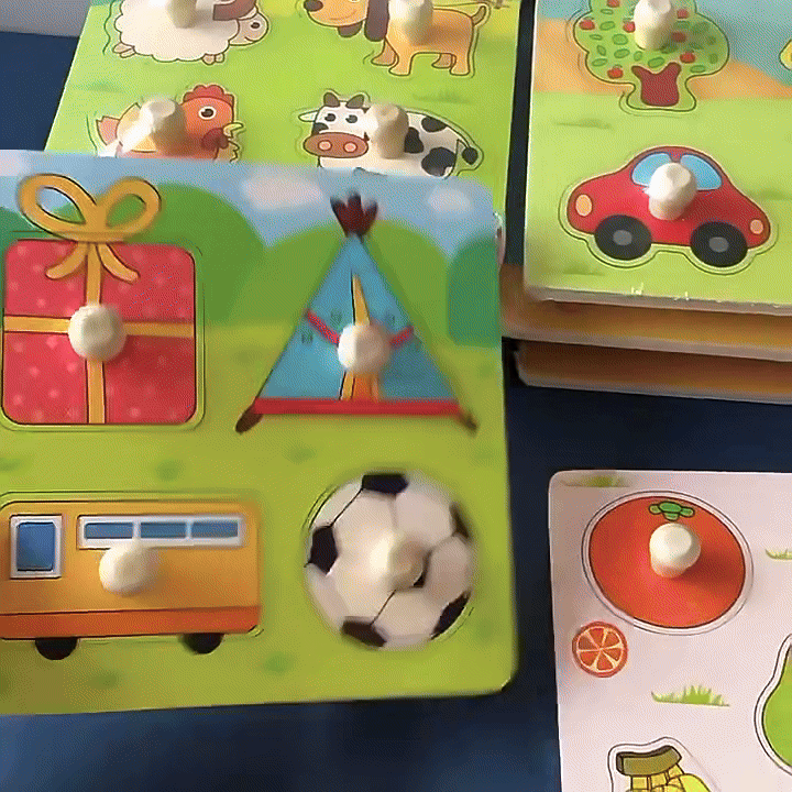 Träpussel för barn