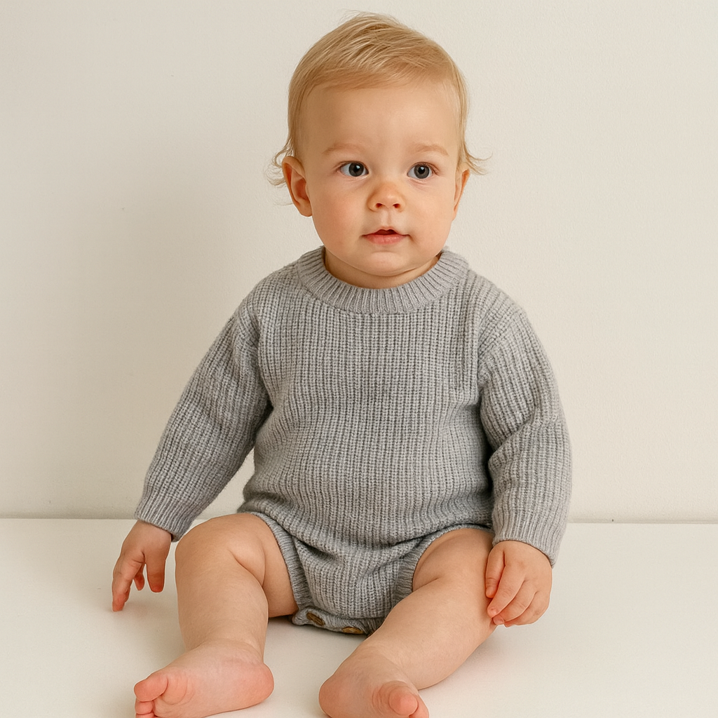 Långärmad babyromper