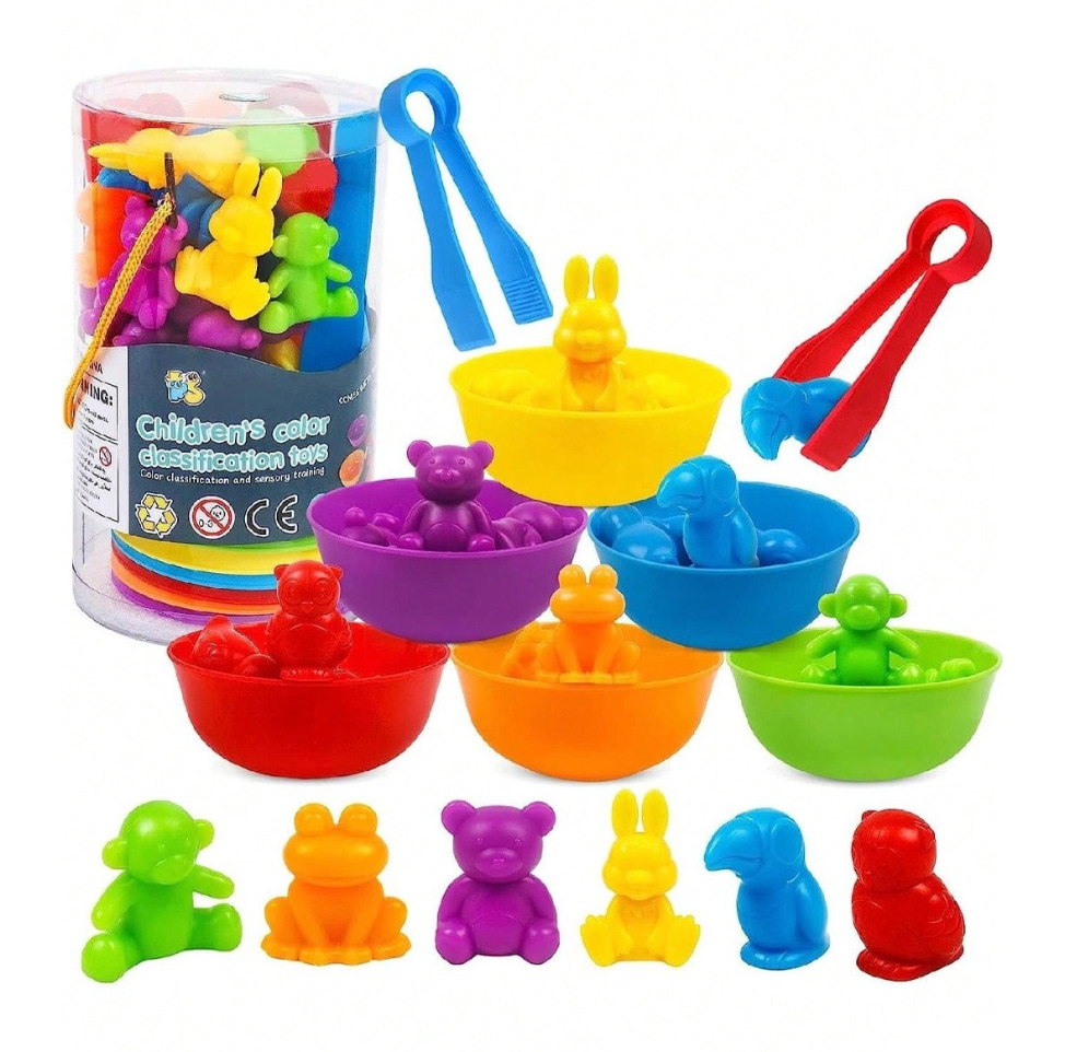 Montessori Färgglada Sorteringsleksaker