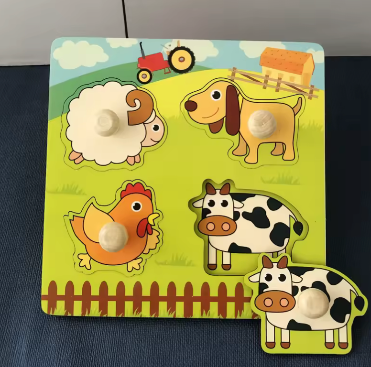 Träpussel för barn