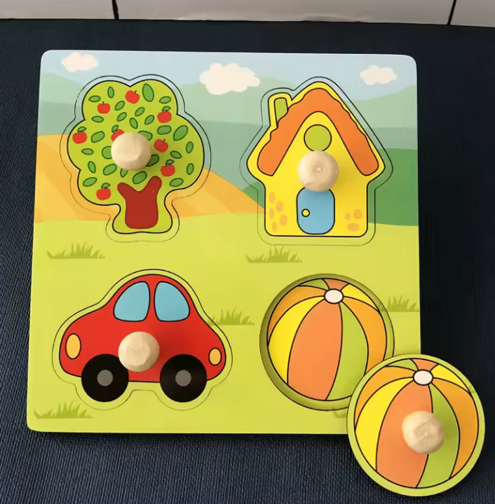 Träpussel för barn