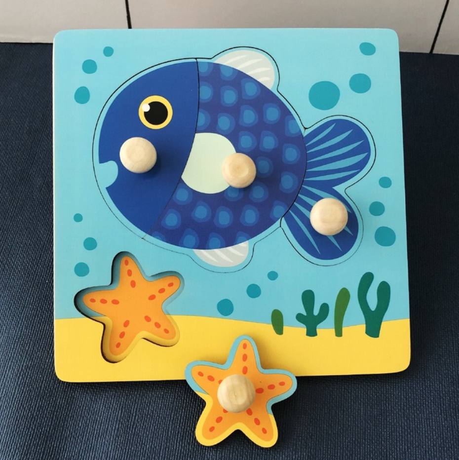 Träpussel för barn