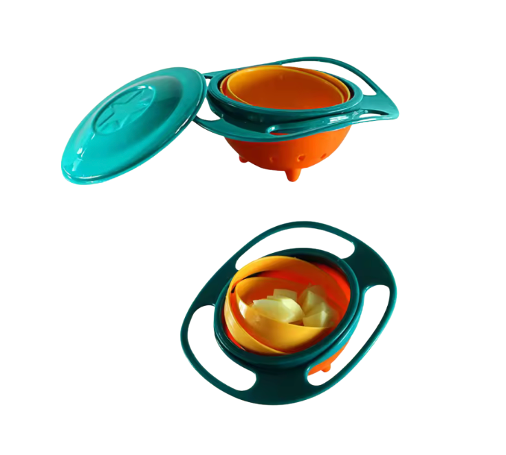 Roterande Spillfri skål för barn