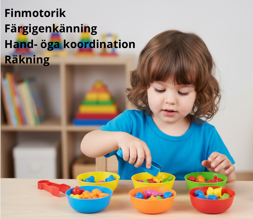 Montessori Färgglada Sorteringsleksaker