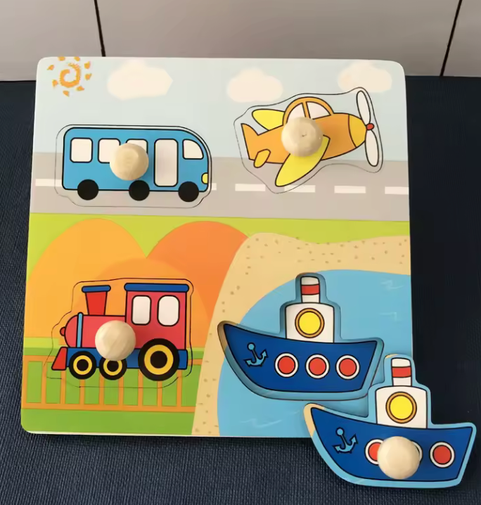 Träpussel för barn