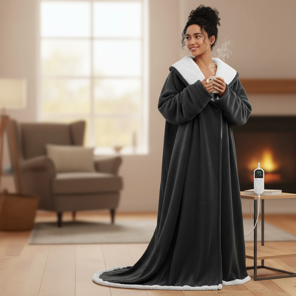 Värmande filt med ärmar