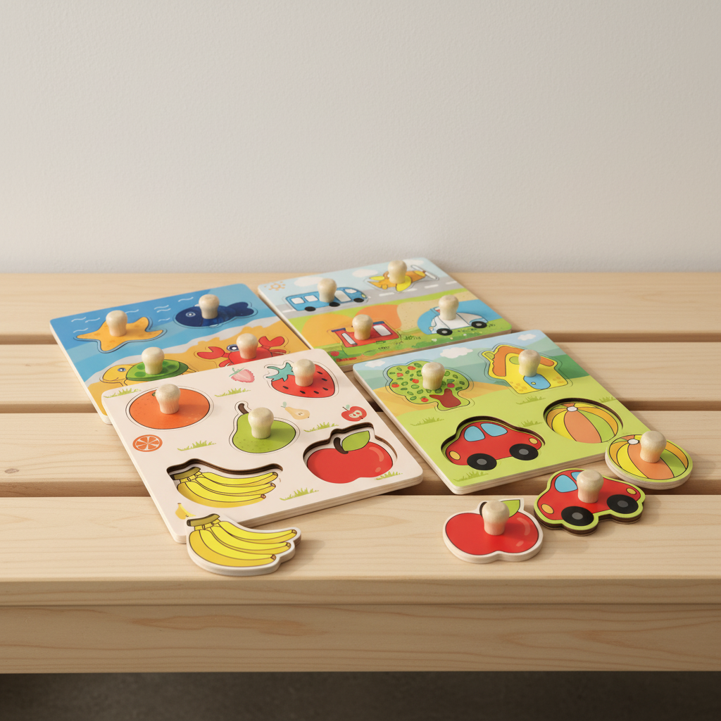 Träpussel för barn